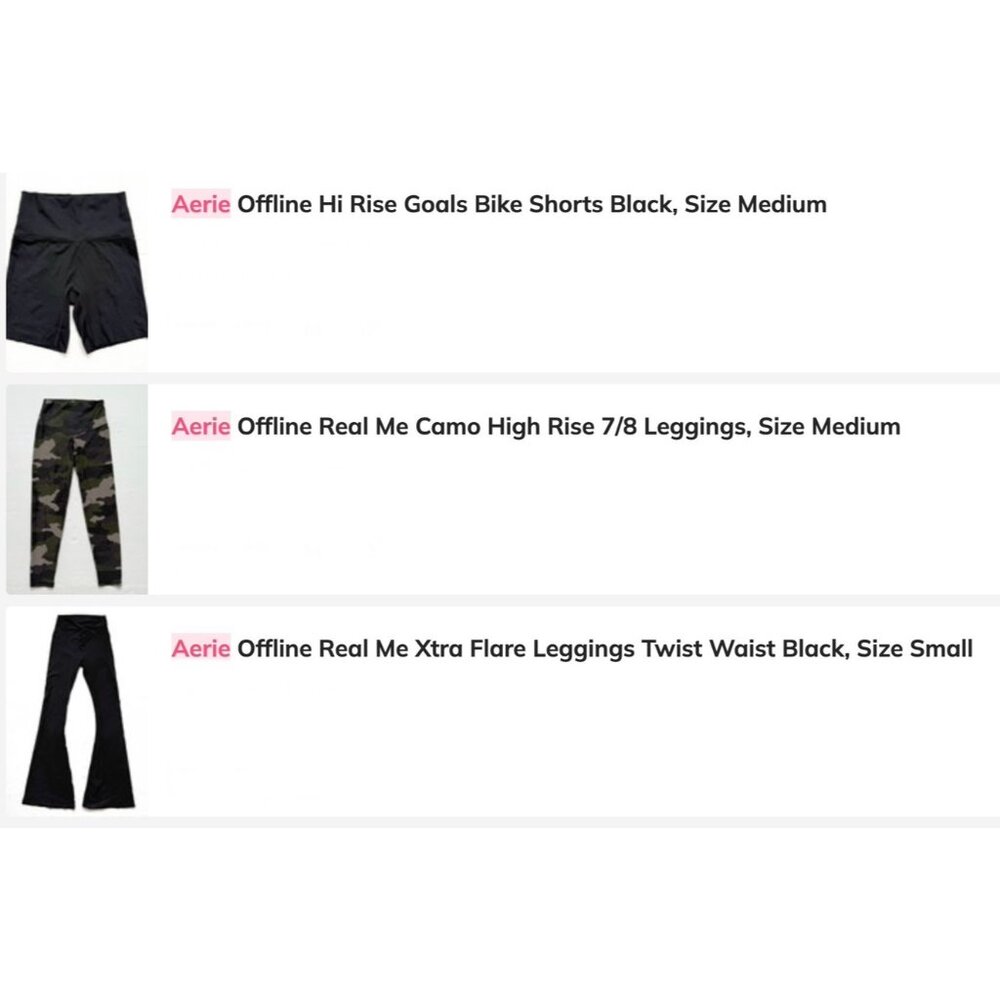 Aerie & Offline By Aerie Reseller Bundle — 15 Preowned Leggings & Other Items - Picture 3 of 5